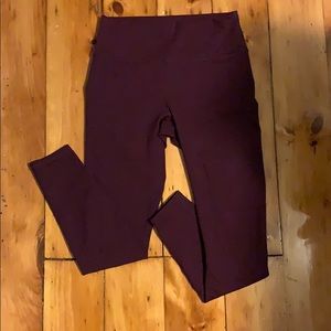 Maroon Fabletics High-Waisted Powerhold Leggings